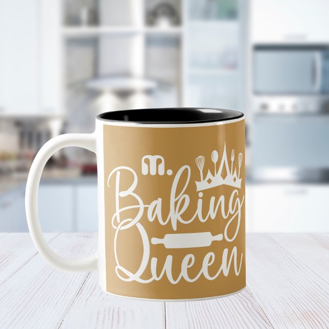 Custom Monogran Baking Queen Mütter Geschenk Zweifarbige Tasse (Von Creator hochgeladen)