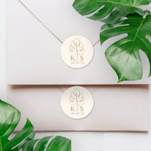 Custom Monstera Monogram Wedellogo
