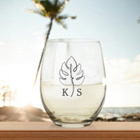 Custom Monstera Monogram Wedellogo
