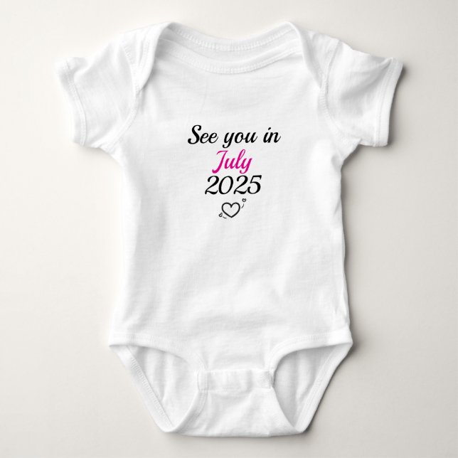 Custom Month, See you in 2025 Baby Newborn Baby Strampler (Vorderseite)
