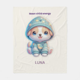 Custom Moon Child Energy Dog Blanket Fleecedecke