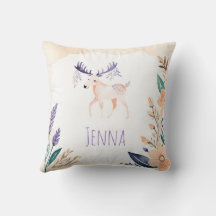 Custom Moose Kinderzimmer Pillow Boho Design -