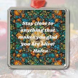 Custom Mosaik Muster Nowruz iranisches Neujahrsges Ornament Aus Metall