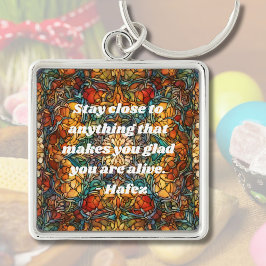 Custom Mosaik Muster Nowruz Persian Neujahrsgesche Schlüsselanhänger