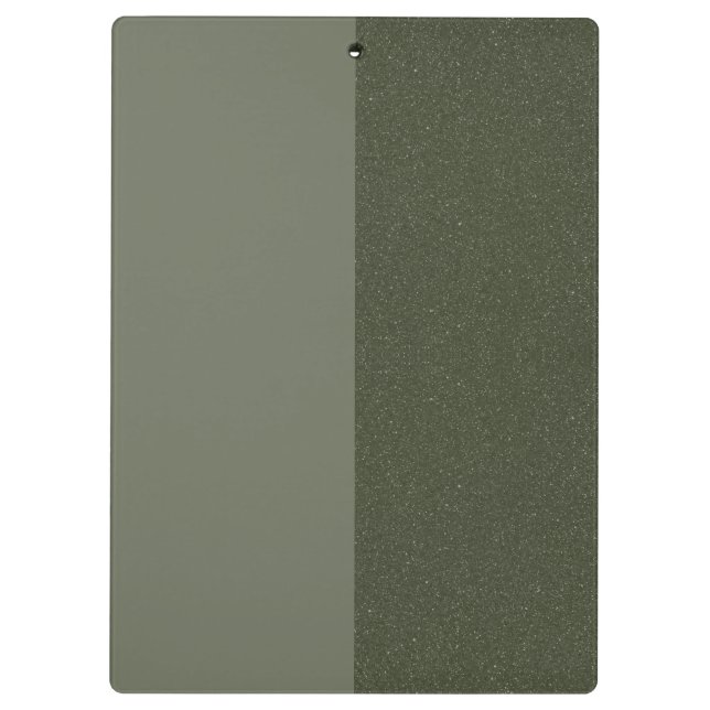 Custom Moss Green Clipboard - Matte & Glitzer Klemmbrett (Rückseite)