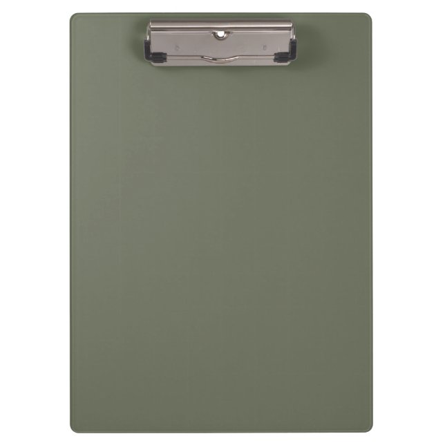 Custom Moss Green Clipboard - Sleek Matte Klemmbrett (Vorderseite)