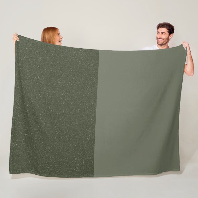 Custom Moss Green Halbton Fleece Blanket (Beispiel)