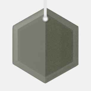 Custom Moss Green Hex Ornament Aus Glas