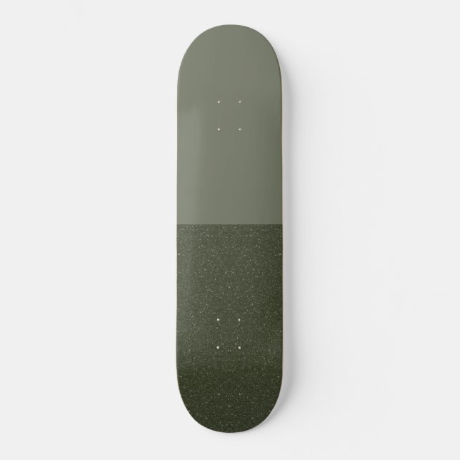 Custom Moss Green Noise Skateboard Deck (Vorderseite)