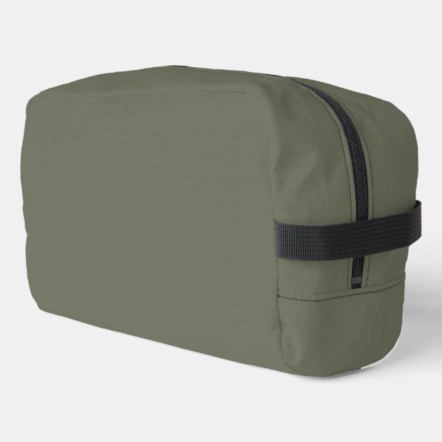 Custom Moss Green Print Cut Nähtasche Waschbeutel (Linke Seite)
