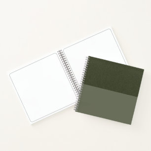 Custom Moss Green Spiral Notebook - Dual Textur Notizbuch