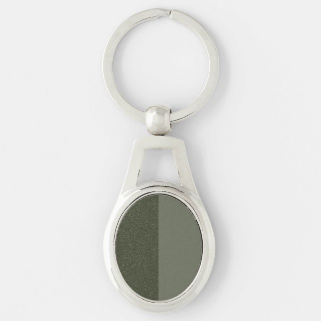 Custom Moss Green Split Metal Schlüsselanhänger (Vorderseite)