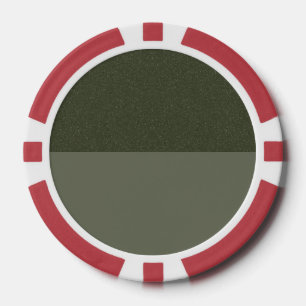 Custom Moss Green Split Poker Chip - Bulk Gefallen