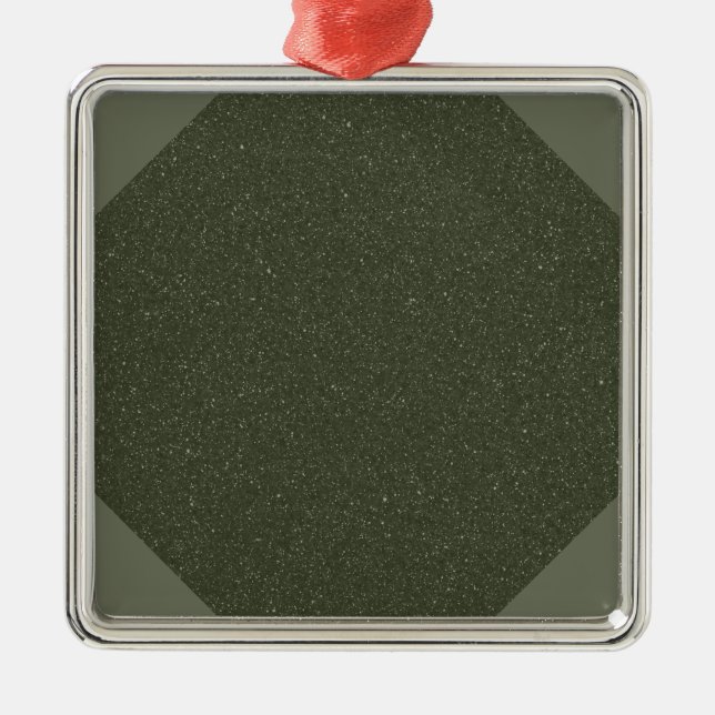Custom Moss Green Texture Ornament Aus Metall (Vorne)