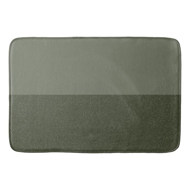 Custom Moss Green Textured Bath Mat Badematte (Vorderseite)