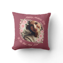 Custom Mother Day Pillow Custom Foto Floral