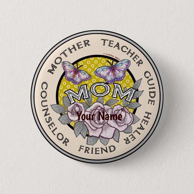 Custom Mother Friend Button (Vorderseite)