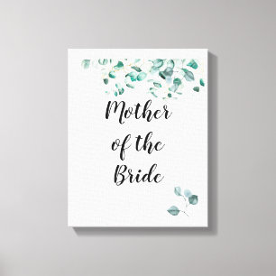 Custom Mother of Bride Groom Dusty Blue Eucalytpus Leinwanddruck