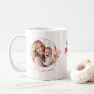Custom Mother’s Day Circle Photo Love Design Kaffeetasse