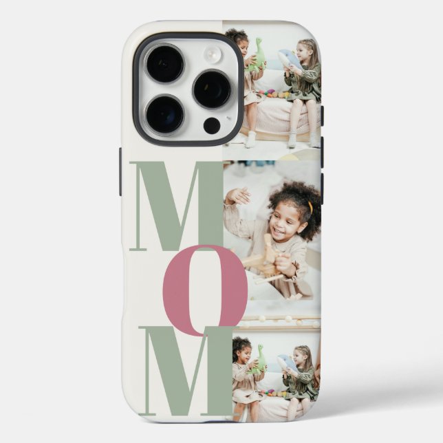 Custom Mother's Day Foto Collage | MAMAS - iPhone 16 Pro Hülle (Rückseite)