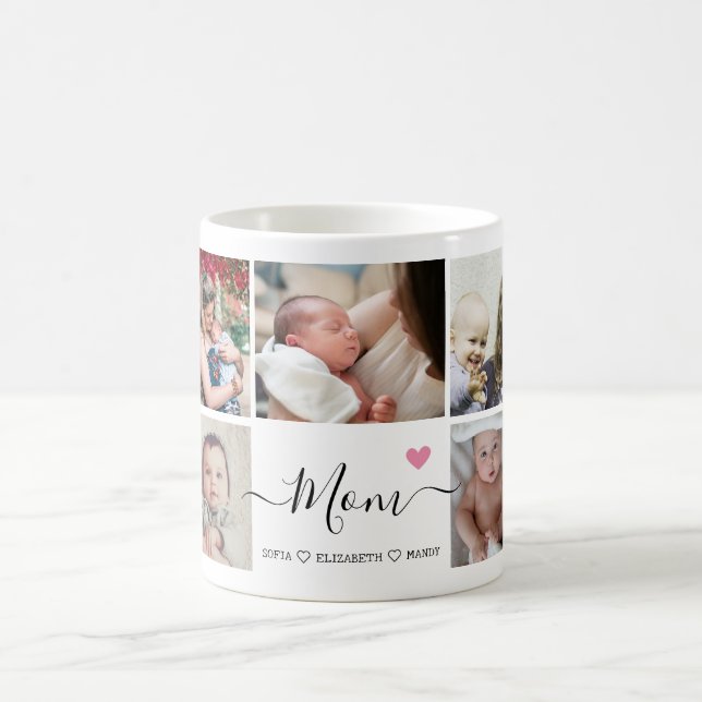 Custom Mother's Day Foto Collage Tasse (Mittel)
