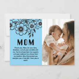 Custom Mother's Day Gift and Loving Message Feiertagskarte
