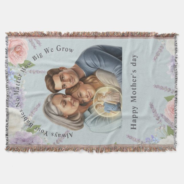 Custom Mother's day photo Always your babies  Decke (Vorderseite)