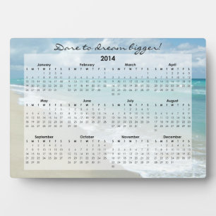 Custom Motivational Beach 2014 Desk Calendar Fotoplatte