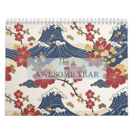 Custom Motivational Japanese Kimono Pattern Kalender
