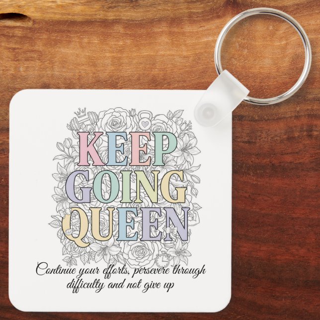 Custom Motivational Keychain Schlüsselanhänger (Rückseite)