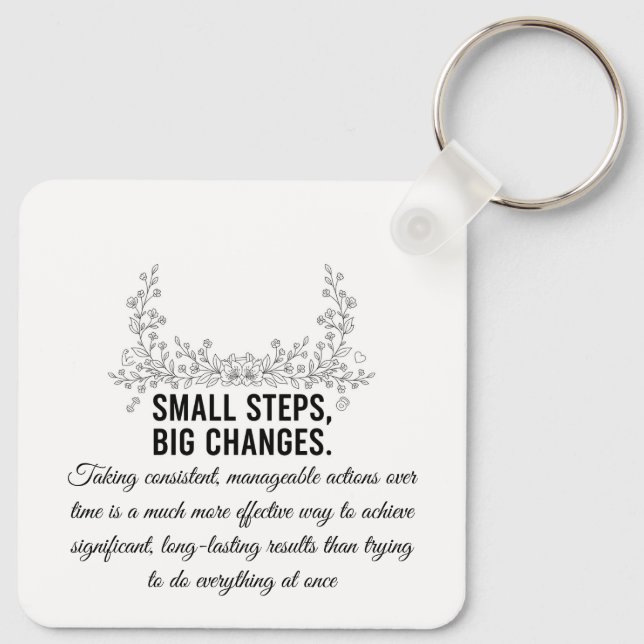 Custom Motivational Keychain Schlüsselanhänger (Rückseite)