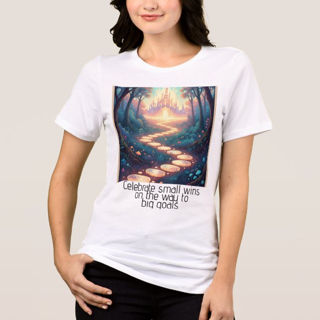 Custom Motivational Quote T-Shirt Tri-Blend Shirt (Vorderseite)