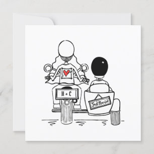 Custom Motorrad und Sidecar Abend Einladung