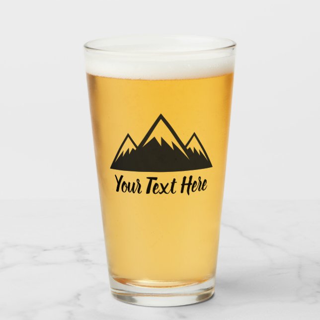 Custom Mountains Bierglas Cup Tumbler (Vorne (Gefüllt))