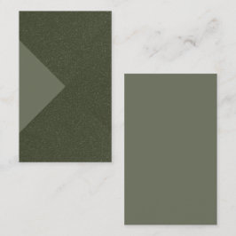 Custom Mouse Green Textured Triangle Business Card Visitenkarte