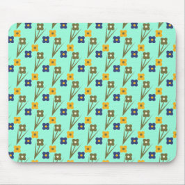 Custom Mouse Pad Abstrakt Florals Aqua Mousepad