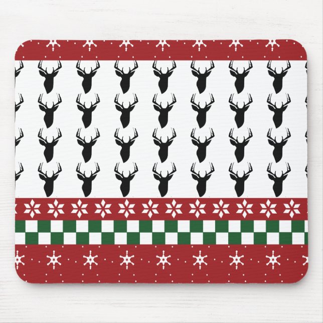 Custom Mouse Pad Fair Isle Weihnachtshändler Mousepad (Vorne)