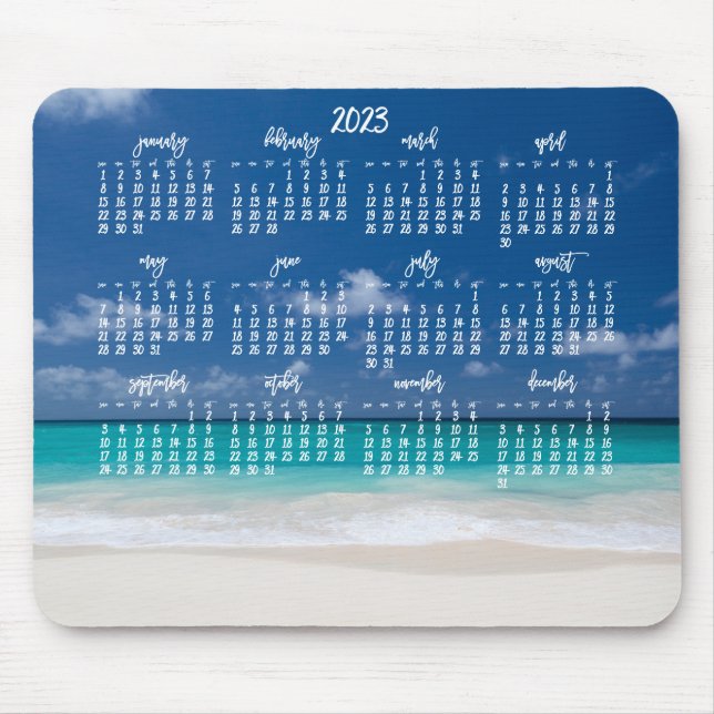 Custom Mouse Pad Kalender 2023 Strand Mousepad (Vorne)