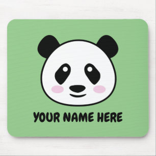 Custom Mouse Pad with cute panda bear drawing Mousepad