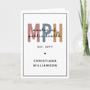 Custom MPH Master of Public Health Abschluss Karte