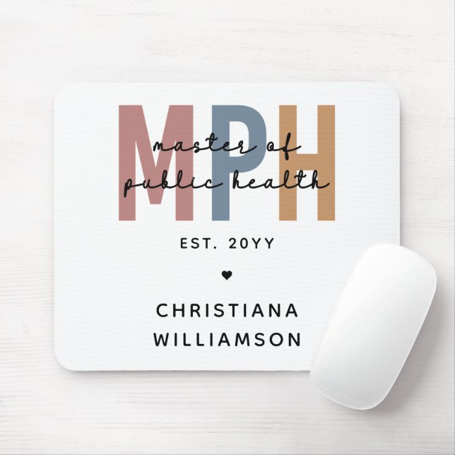Custom MPH Master of Public Health Abschluss Mousepad (Mit Mouse)