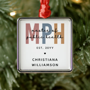 Custom MPH Master of Public Health Abschluss Ornament Aus Metall