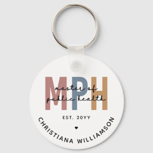 Custom MPH Master of Public Health Abschluss Schlüsselanhänger