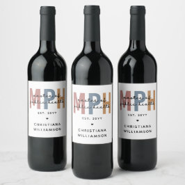Custom MPH Master of Public Health Abschluss Weinetikett