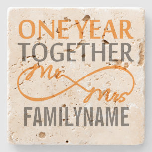Custom Mr. and Mrs Marble Stone Untersetzer