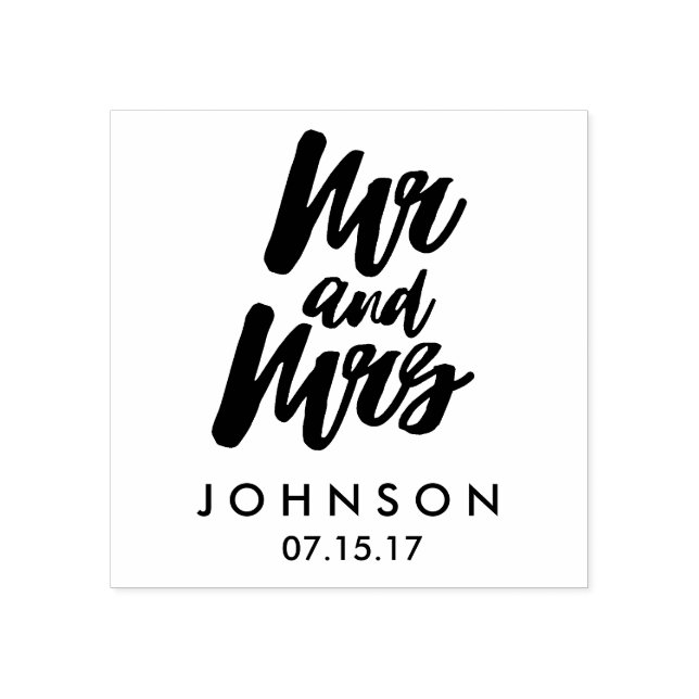 Custom Mr. and Mrs. Rubber Briefmarke Gummistempel (Prägung)