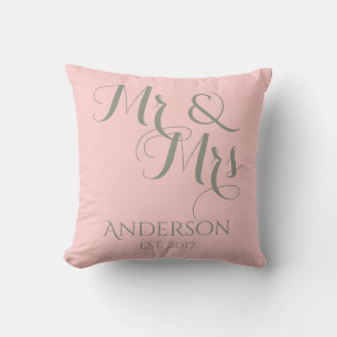 Custom Mr. and Mrs. Wedding or Anniversary Geschen Kissen