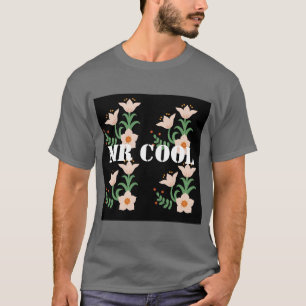 Custom Mr Cool Text Dark Gray Men Dark T - Shirt
