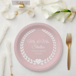 Custom Mr. & Mrs. Bride und Groom neu verheiratet Pappteller