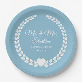 Custom Mr. & Mrs. Bride und Groom neu verheiratet Pappteller